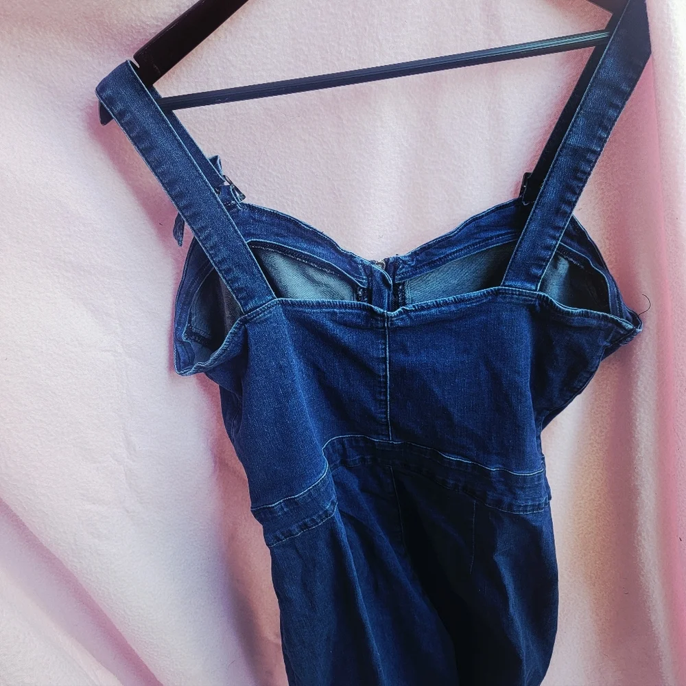 Fashion Nova | Capture This Denim Romper Dark Wash - Picture 7 of 7